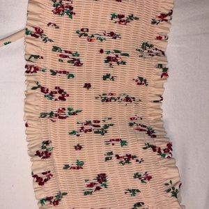 pink strapless bathing suit top